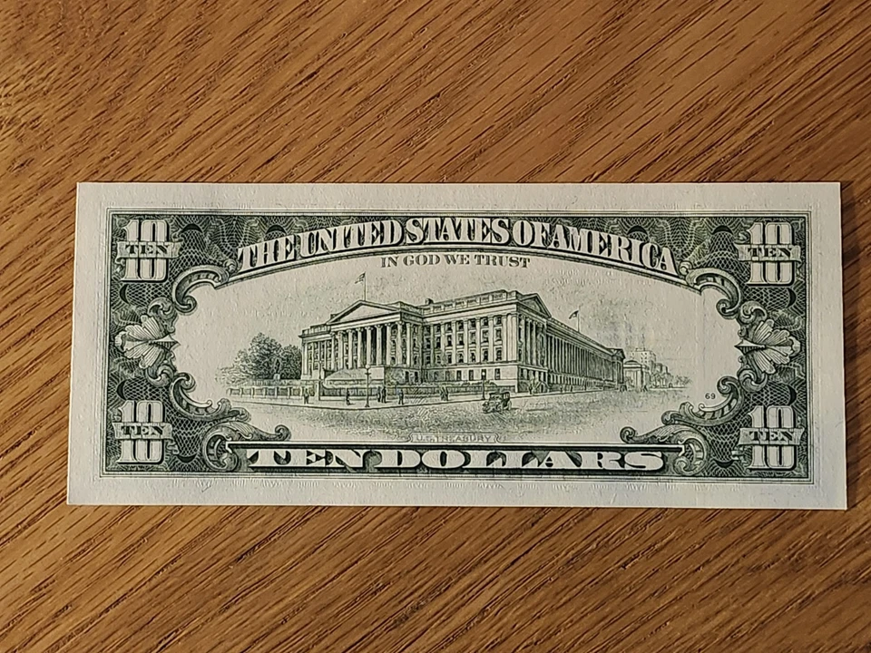 1995 $10 "STAR NOTE" GEM/UNC ST LOUIS #H04512475* 1 OF 3 CONS SERIAL NUMBERS - Image 2 of 4