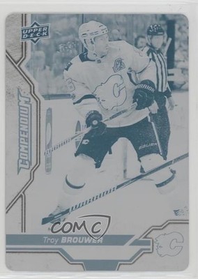 2018-19 Upper Deck Compendium Printing Plate Cyan 1/1 Troy Brouwer #66 7dx