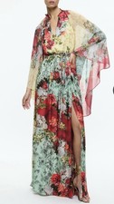 Alice + Olivia Malinda chiffon-paneled floral-print twill maxi dress