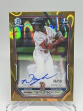 2026 Bowman Nelly Tayler 1st Prospect Auto Gold Lava Refractor /50 Red Sox