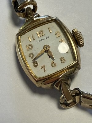 Vintage Women's Hamilton 10K Gold Filled Watch Manual Wind Works EUC