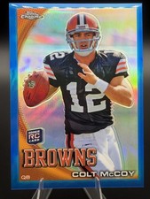COLT MCCOY 2010 TOPPS CHROME BLUE REFRACTOR RC PARALLEL /199 #C70