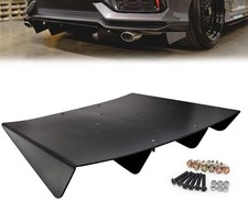 Rear Bumper Diffuser Shark Abs 4-fin Spoiler Lip Splitter For Mazda Miata Black