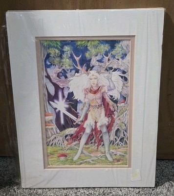 Mary Hanson Roberts Numbered Fantasy Print 31/150 Matted 11'' x 14'' Fairy 