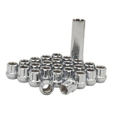 M14x1.5 Lug Nuts Set - 24pcs Open End 6-Point Spline Truck for Chevy