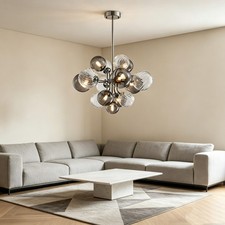Mid Century Modern Sputnik Chandelier Glass Bubble Globe 8-Lights Ceiling Light