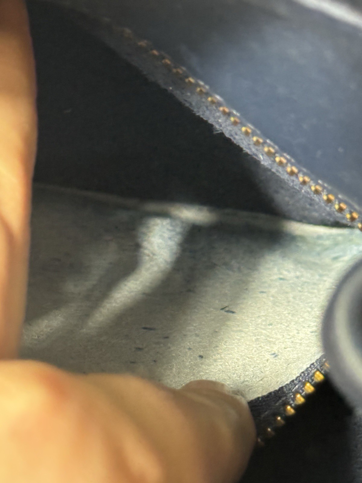 Coach Women's Small Navy Blue Vintage Leather Daypack Backpack thumbnail 6