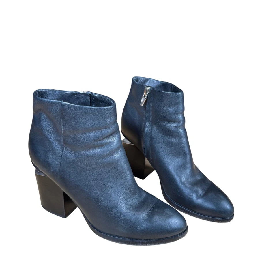 Alexander Wang Gabi Botas Negras Tacón Recortado al Tobillo Talla 36 Foto 4 de 4