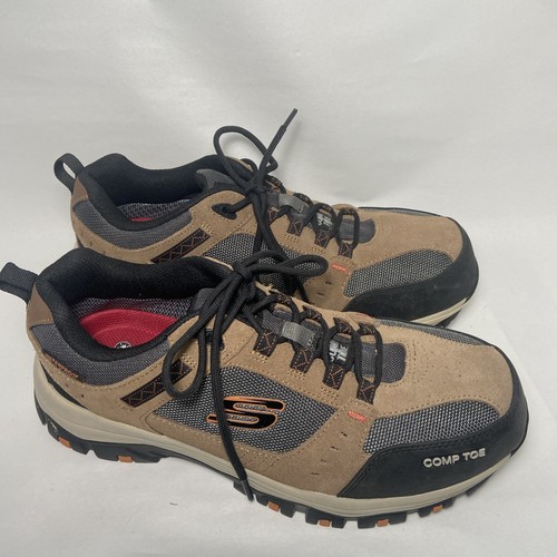 Scarpa slip-on Skechers uomo 10,5 Greetah costruzione punta composita 77183 BRBK - Foto 4 di 8