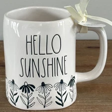 Rae Dunn Coneflower "HELLO SUNSHINE" Mug BRAND NEW RELEASE and NWT