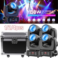 4X 150W LED Moving Head Lights 18 Prism RGBW Gobo Beam Stage Light DJ Disco DMX