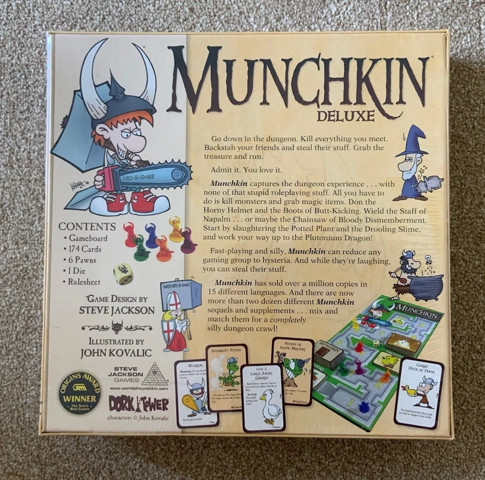 Munchkin Deluxe - Board Game - Family Roleplaying Card Game - FACTORY SEALED - Image 2 of 3