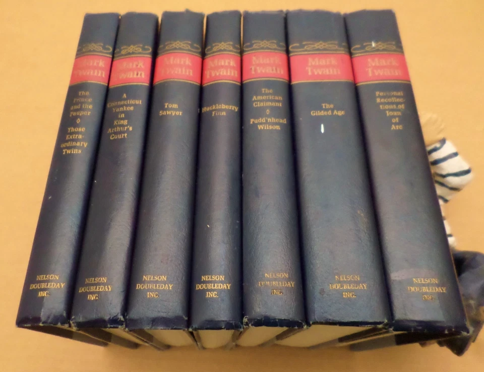 The Complete Novels Of Mark Twain 7 Volume Hardcover Book Set Nelson Doubleday - Image 2 of 4