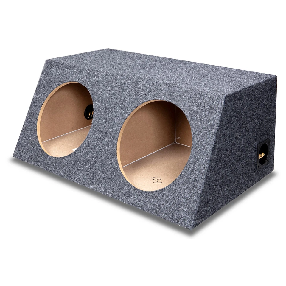 Subwoofer sellado doble de audio para automóvil de 10" saldado hatchback estéreo subcaja gabinete Foto 3 de 4