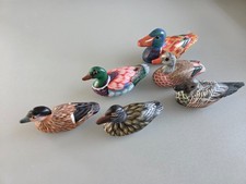 6 Vintage Holz Enten handgeschnitzt Duck Decoy Sammlung Folk Art
