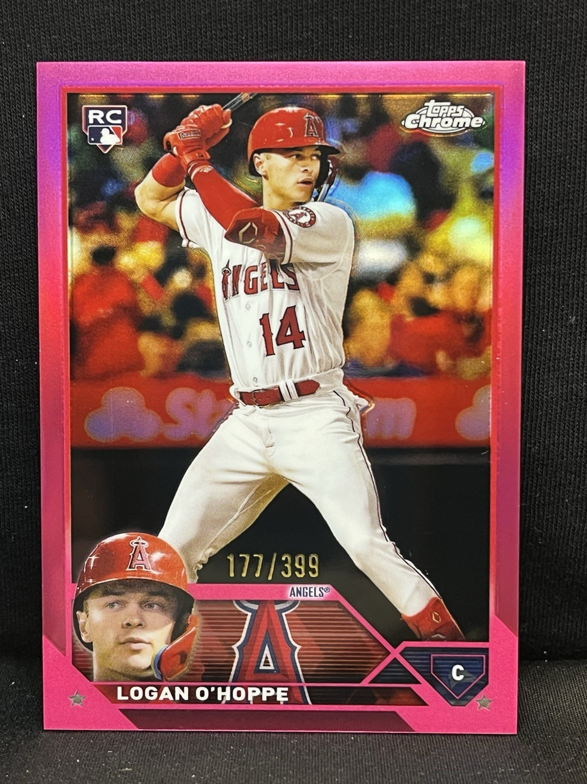 2023 Topps Chrome Logan O'Hoppe #188 Magenta Refractor RC Angels /399