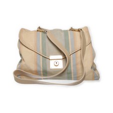 Jil Sander, Umhängetasche, Damen, Beige/Blau/Grün, 31, 12, 26 cm #KeL