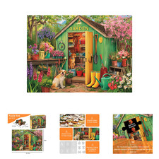 Garden and Dog 500 Piece Jigsaw Puzzle for Adults and Seniors Eco-Friendly
