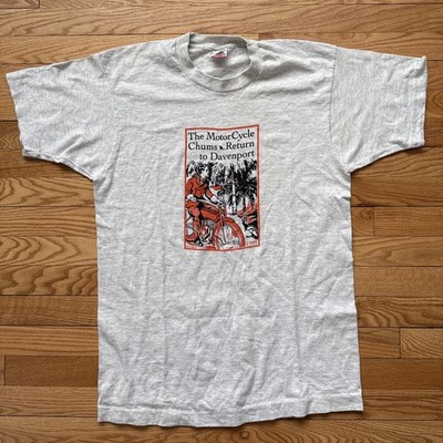 Vintage The Motorcycle Chums Return to Davenport 1991 T Shirt