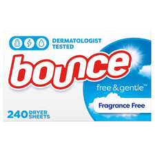 Bounce Free  Gentle Dryer Sheets, Unscented, 240 Count