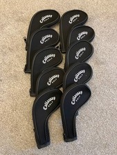 CALLAWAY ZIPPED IRON HEAD COVERS Set of 10 Colour BLACK New