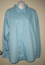 #702 Chaps Twill Wrinkle Free 18 18 1/2 36/37 2X Large Blue LS