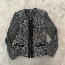 Ellie Tahari for Nordstrom Black Tweed Lady Jacket Blazer Womens size 6