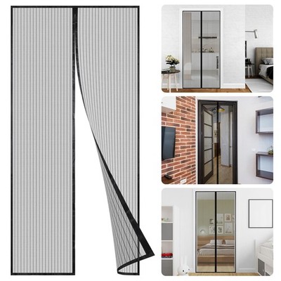 Magnetic Screen Door Mesh Curtain Durable Mosquito Net Bug Hands Free 39''x82''
