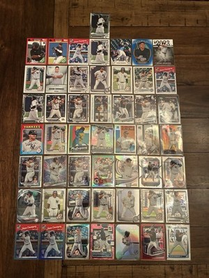 Jasson Dominguez Lot of 50 Cards. Rookies, Refractors, Prizms, Numbered See Pics