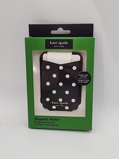Kate Spade for Target Magnetic Wallet Black/White Polka Dot NEW