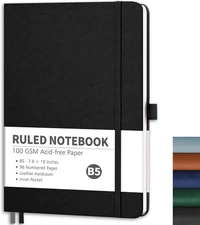 Lined Journal Notebook, 96 Numbered Pages, B5 Medium Size (7.6'' X 10''), for Me