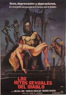 Original Vintage Spanish Movie Poster LOS RITOS SEXUALES DEL DIABLO, Jano 1982