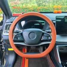 Silicone Steering Wheel Cover Gel Steering Wheel Universal Size Cover for Brown