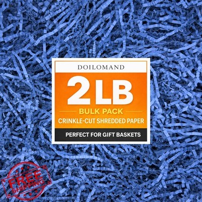 Doilomand Royal Blue Crinkle Paper Shred 2LB