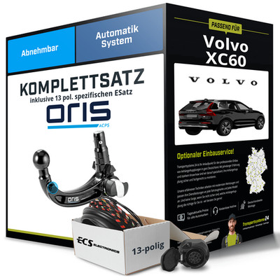 Für VOLVO XC60 II Typ 246 Anhängerkupplung abnehmbar +eSatz 13pol 17- NEU AHK