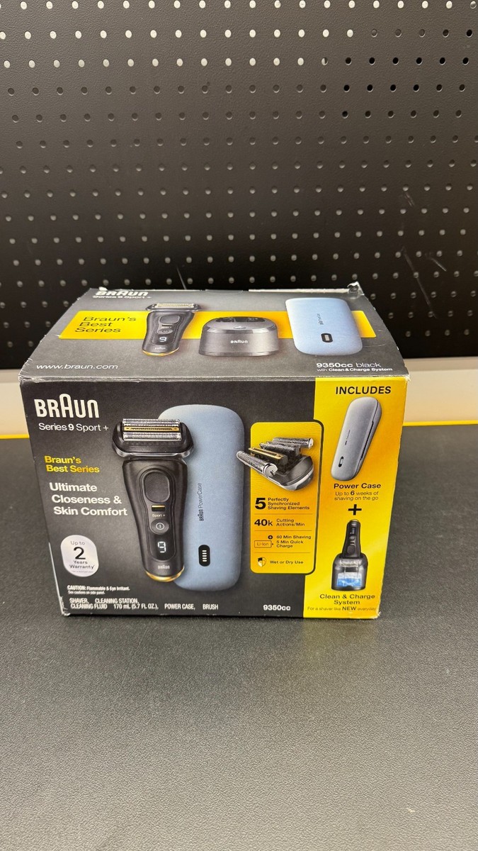 BRAUN Series 9 Sport 9350CC Wet & Dry Clean & Charge System