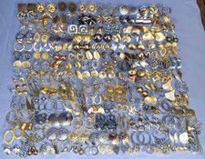 Great Lot 161 pair Vintage Some Modern Gold Silver Tone PIerced Earrings