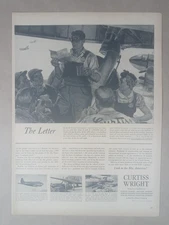 1944 CURTISS WRIGHT Aviation Commandos Airplanes WWII Vintage Poster Print Ad