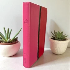 Busy Mom’s Bible New International Version 2011 NIV Pink Red Leather Soft Daily