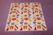 Mrs. Grossman's Uncut Sheet of RARE Vintage 1997 Miniature Birthday Stickers