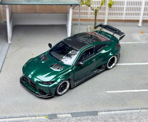 SW 1:64 Green M4 ADRO BODY KIT Coupe Sports Model Diecast Metal Car Collection - Picture 1 of 9