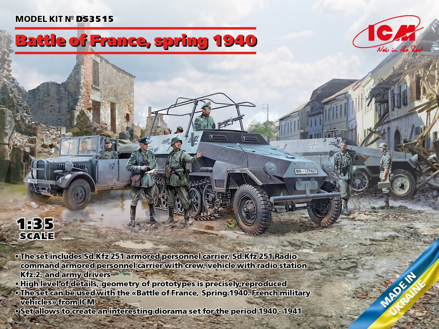 Icm Ds3515 - 1/35 Battle of France, Spring 1940. German Combat Vehicles