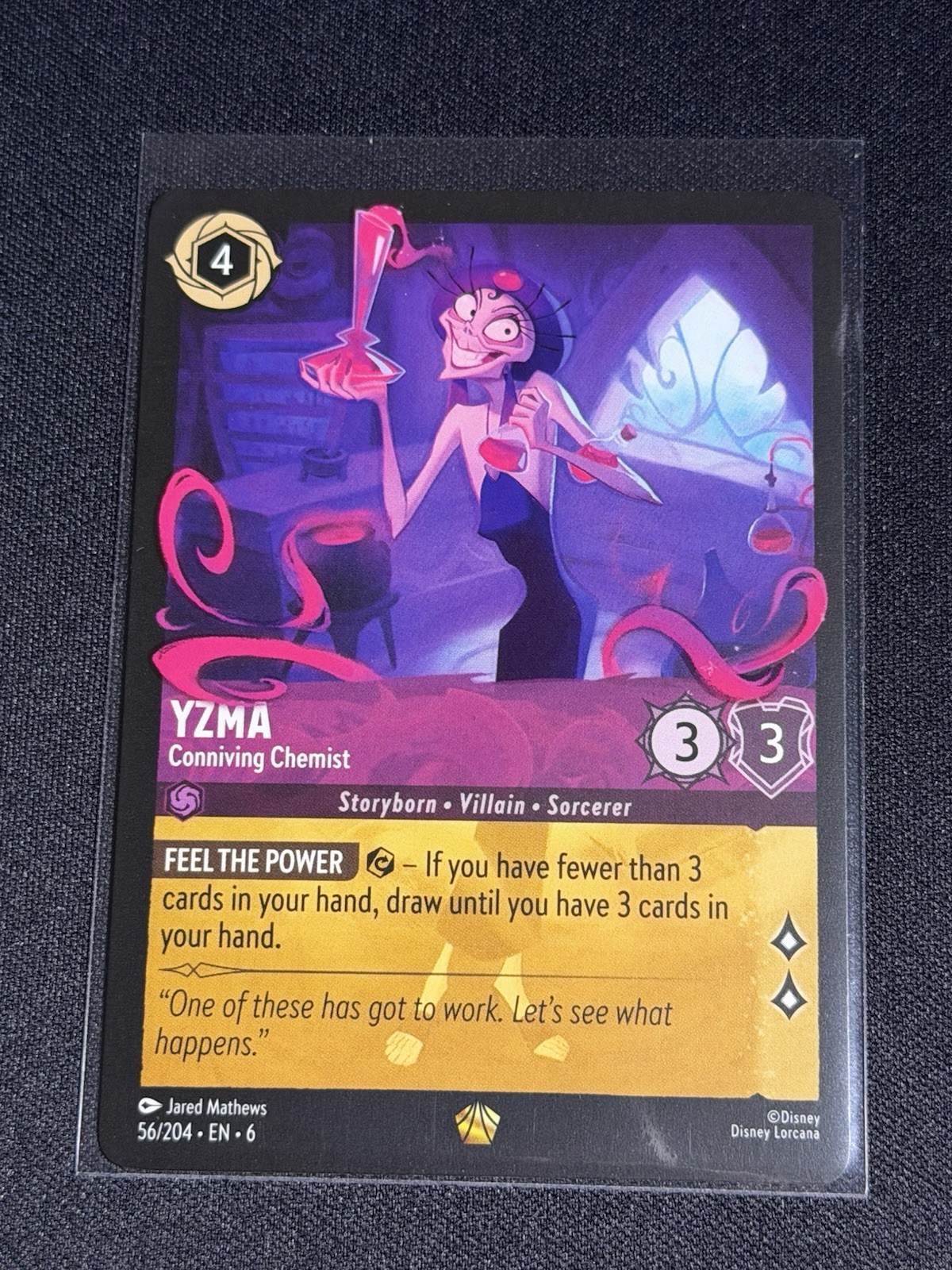 Disney Lorcana Yzma Conniving Chemist 56/204 EN NM Azurite Sea Super Rare