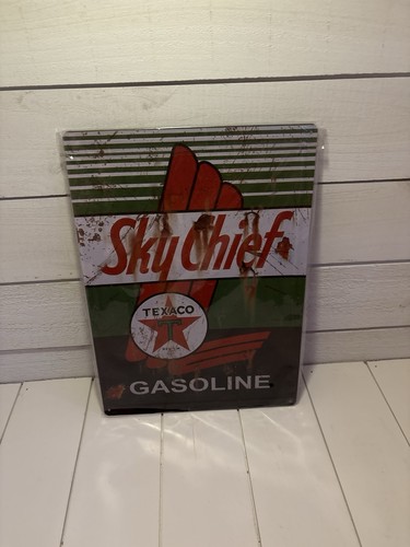 TEXACO SKY CHIEF Motor Oil Gas Retro Garage  Metal Tin Sign 17x12" NEW 40205