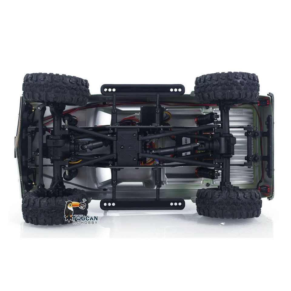 TOUCAN RC HOBBY Camión plano CR18P 1/18 6x6 RTR RC Rock Crawler Off-Road Truck Luces de 2 velocidades
