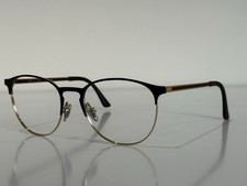Ray Ban RB 6375 2890 Round Black Gold Eyeglasses Optical Frame 53-18-145