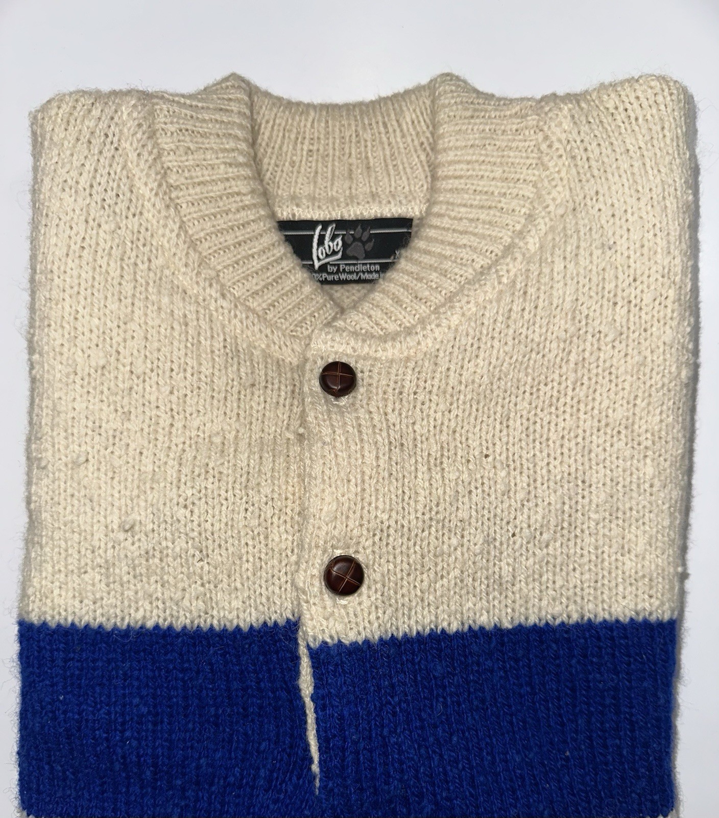 Lobo by Pendleton Pullover Henley Wool Sweater Si… - image 2