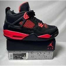 Size 7 - Nike Air Jordan 4 Retro GS Red Thunder Men's Shoes