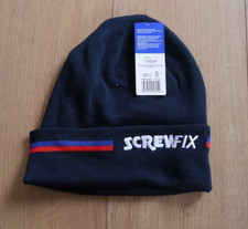 Screwfix Navy Beanie Hat One Size Stretch Fit  Embroidered Logo NEW WITH TAGS