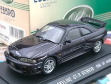 EBBRO 1:43 SCALE 1997 NISSAN SKYLINE GT-R R33 V-SPEC DIE CAST MODEL CAR PURPLE